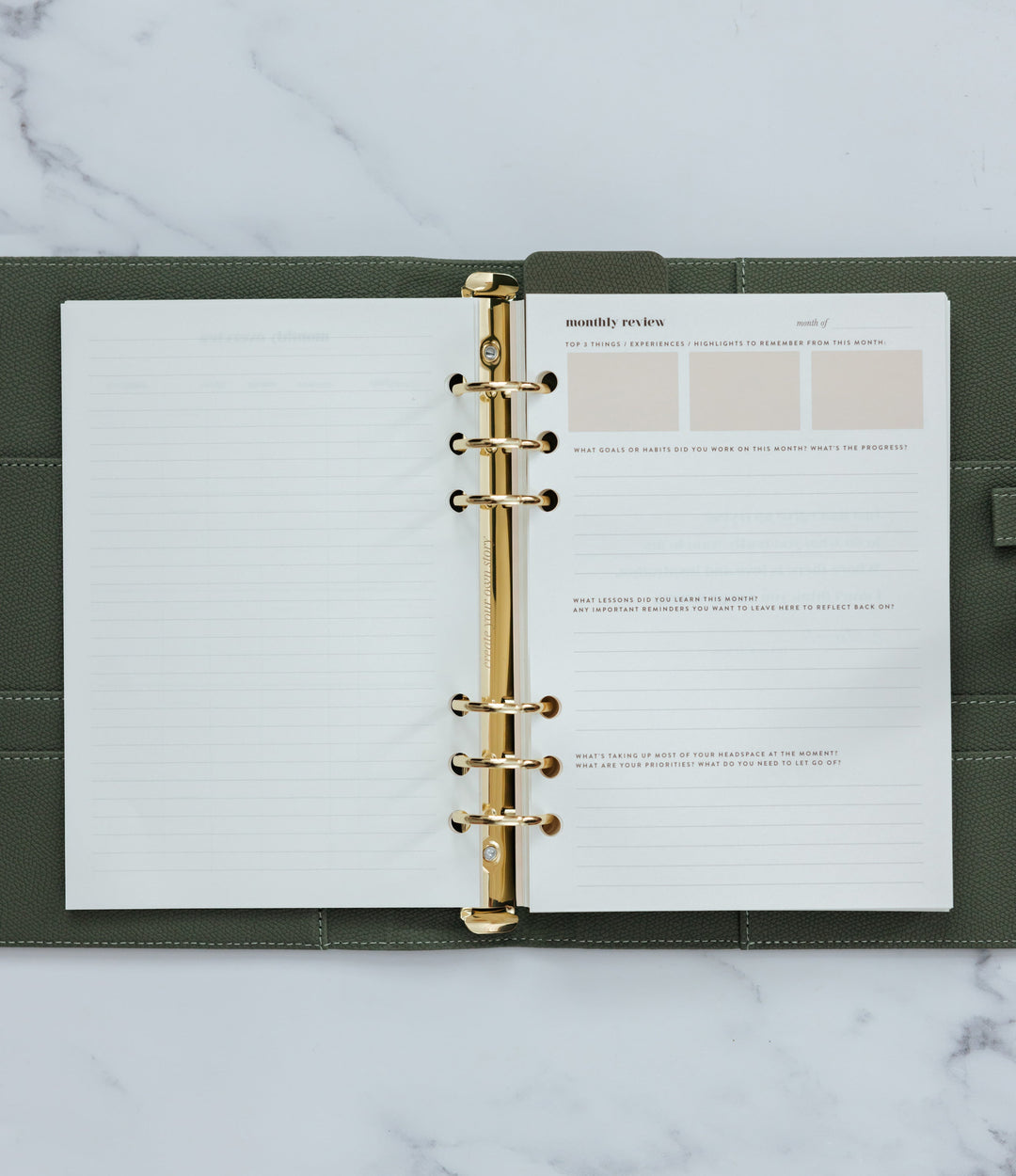 Undated Lifestyle Weekly Planner Insert Pack