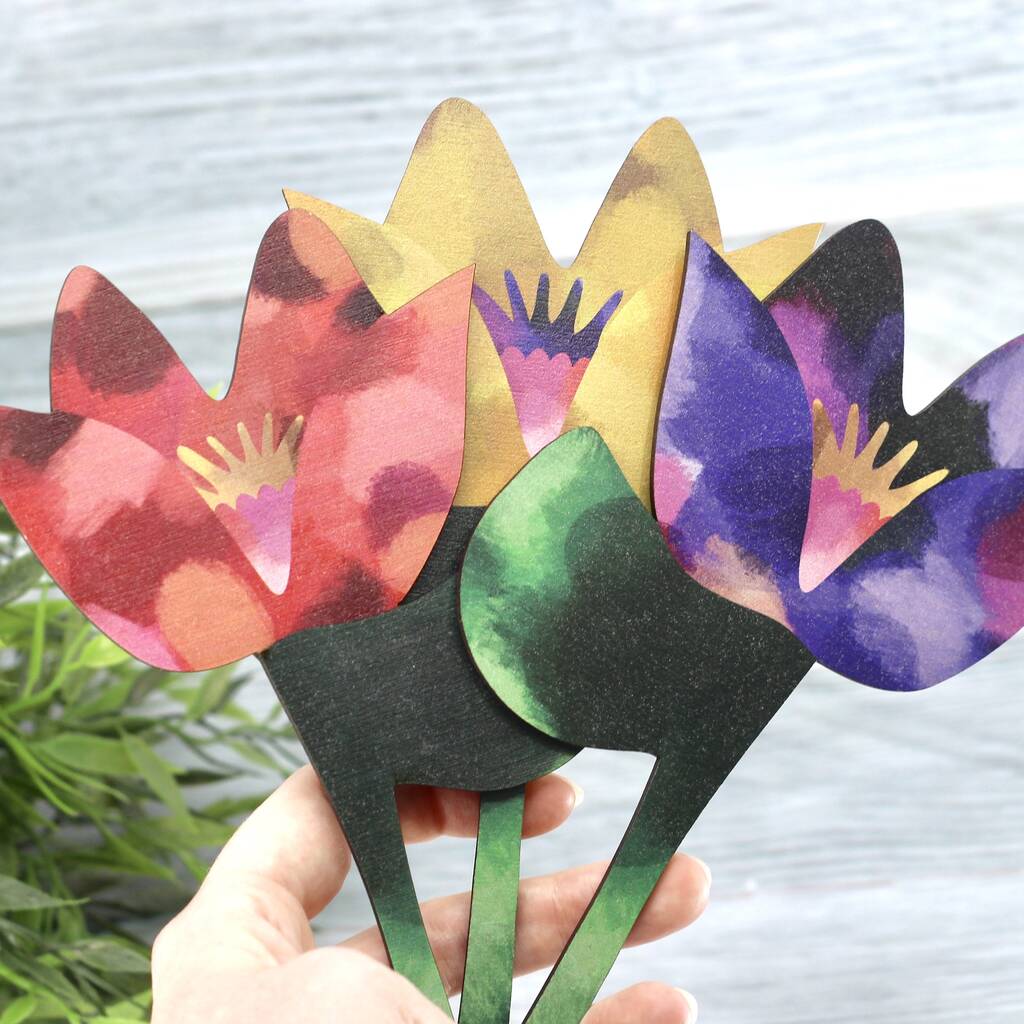 Personalised Wood Flower In A Bottle