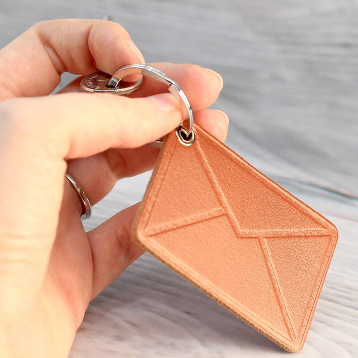 Personalised Letter Leather Key Ring