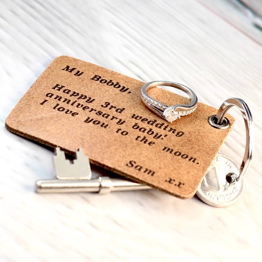 Personalised Letter Leather Key Ring