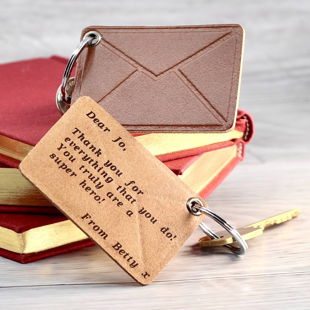 Personalised Letter Leather Key Ring