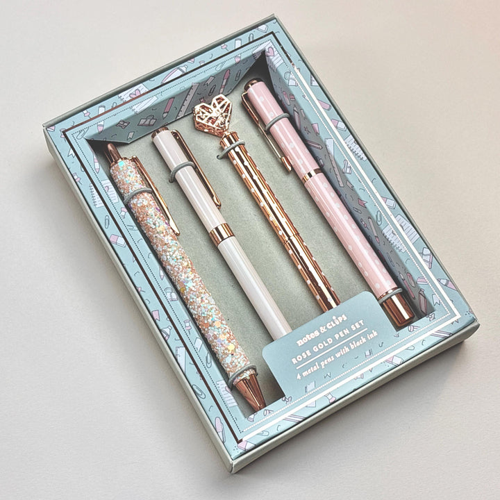 Rose Gold Metal Pen Set