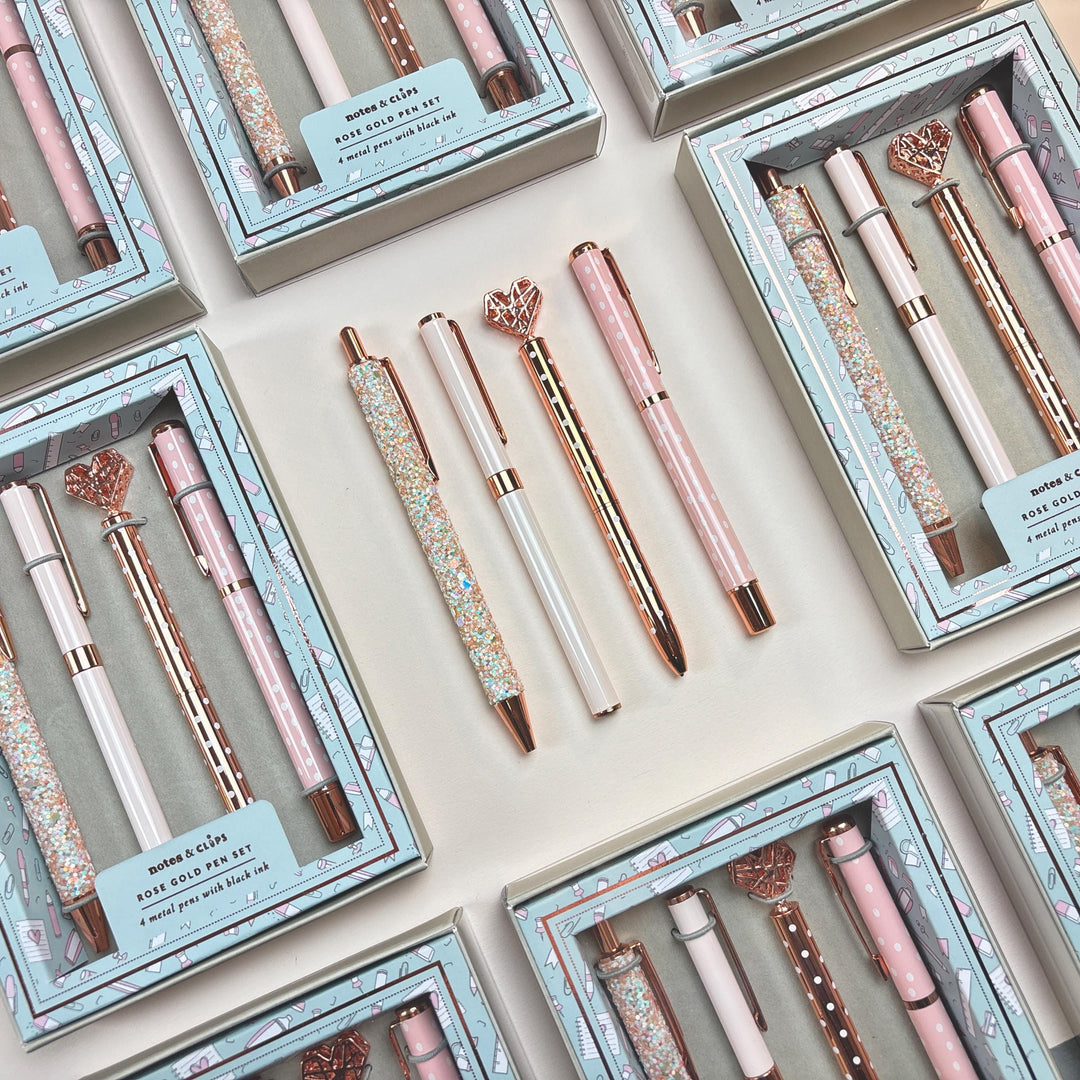 Rose Gold Metal Pen Set