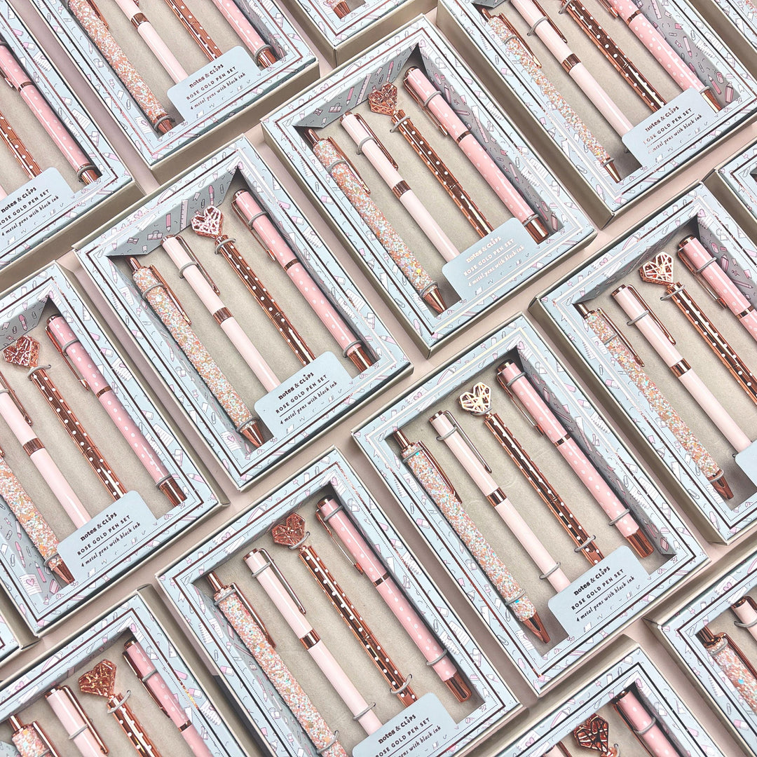 Rose Gold Metal Pen Set