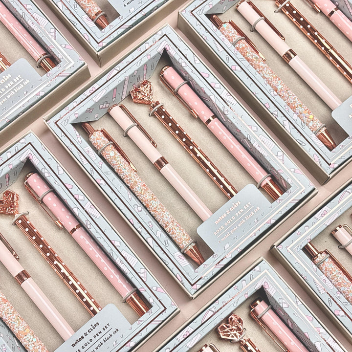 Rose Gold Metal Pen Set