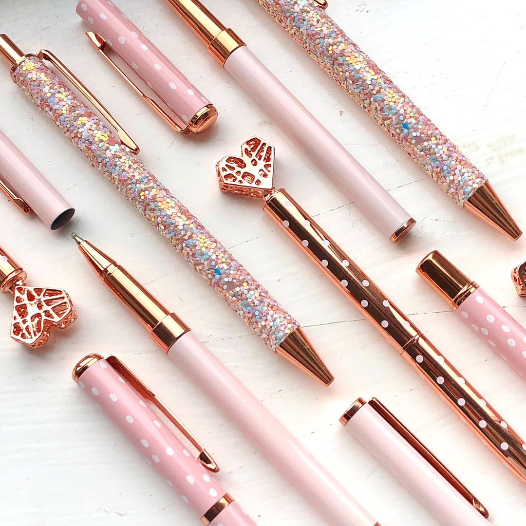 Rose Gold Metal Pen Set