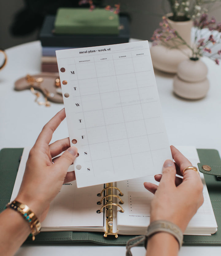 Weekly Meal Planner Insert Pack