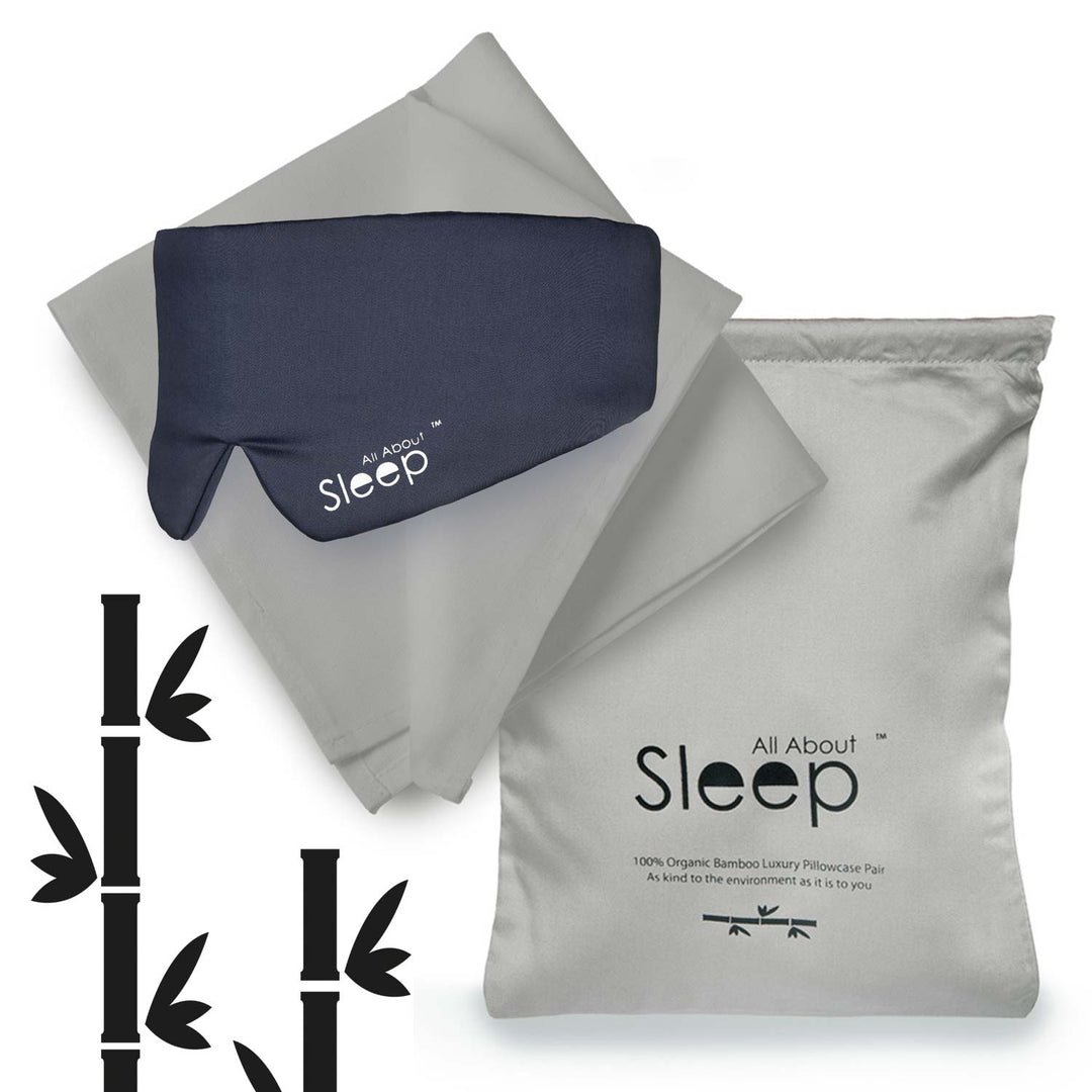 Bamboo Sleep Mask & Pillowcases Organic: Bedtime Gift Set