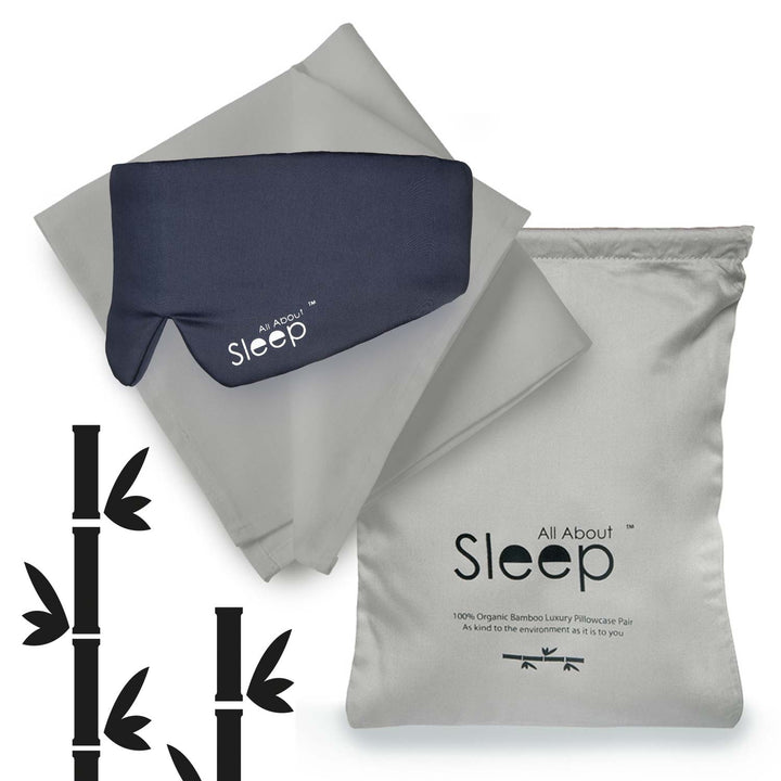 Bamboo Sleep Mask & Pillowcases Organic: Bedtime Gift Set