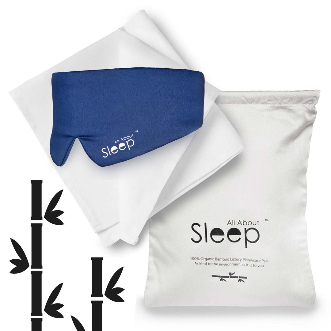 Bamboo Sleep Mask & Pillowcases Organic: Bedtime Gift Set