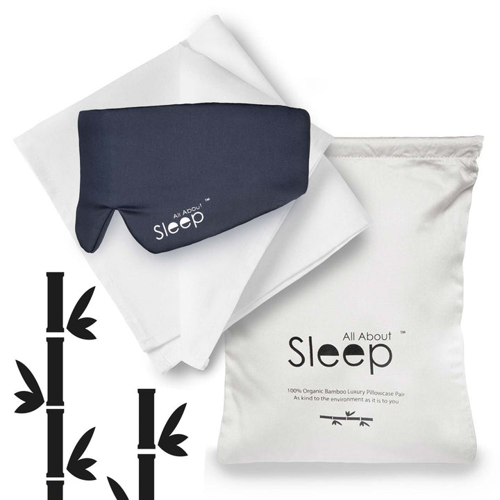 Bamboo Sleep Mask & Pillowcases Organic: Bedtime Gift Set
