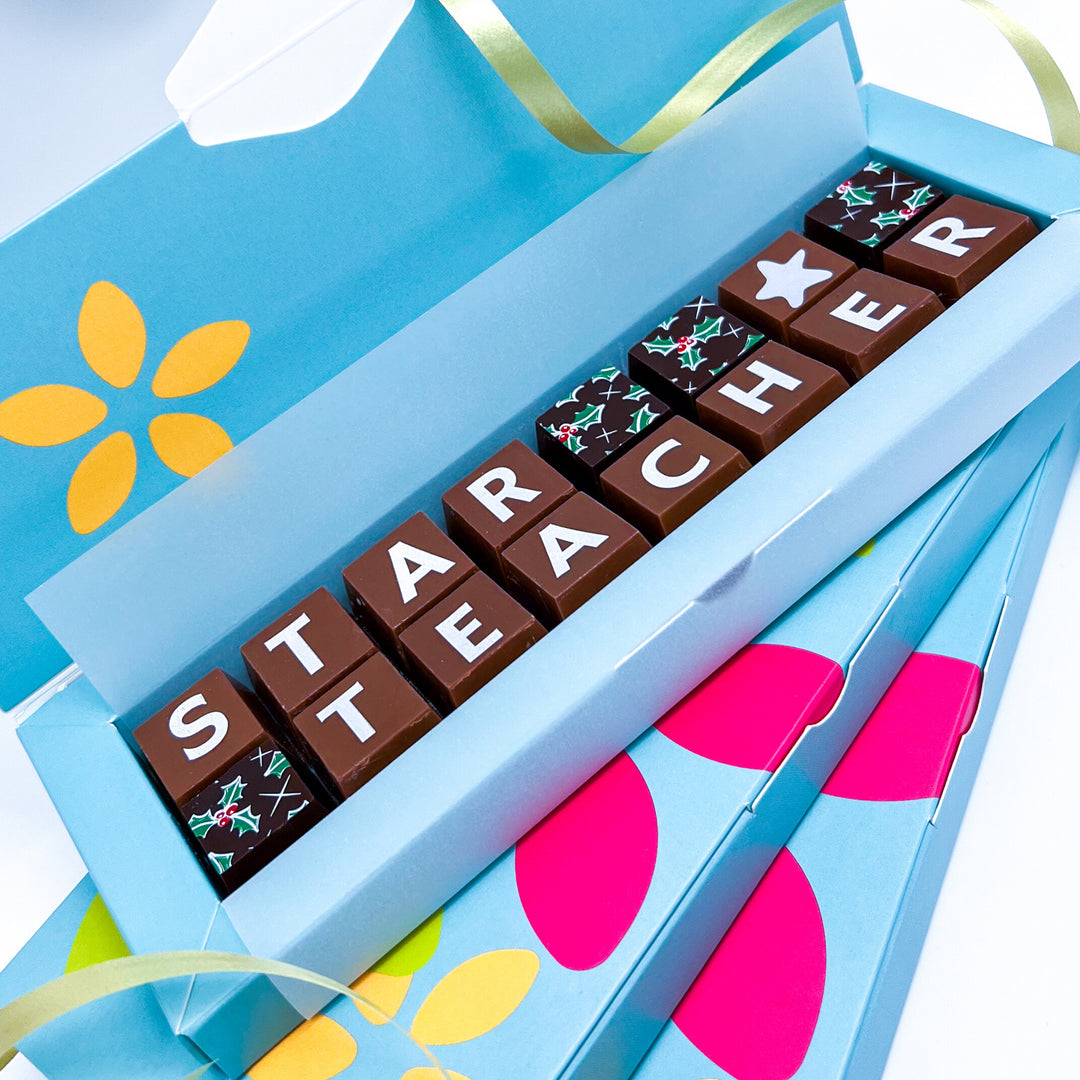 Star Teacher Christmas Chocolate Gift Box