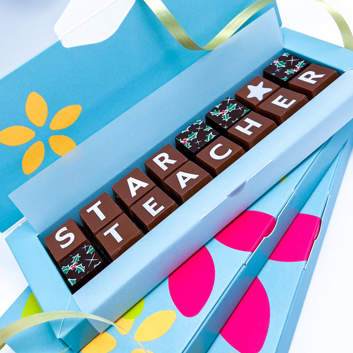 Star Teacher Christmas Chocolate Gift Box