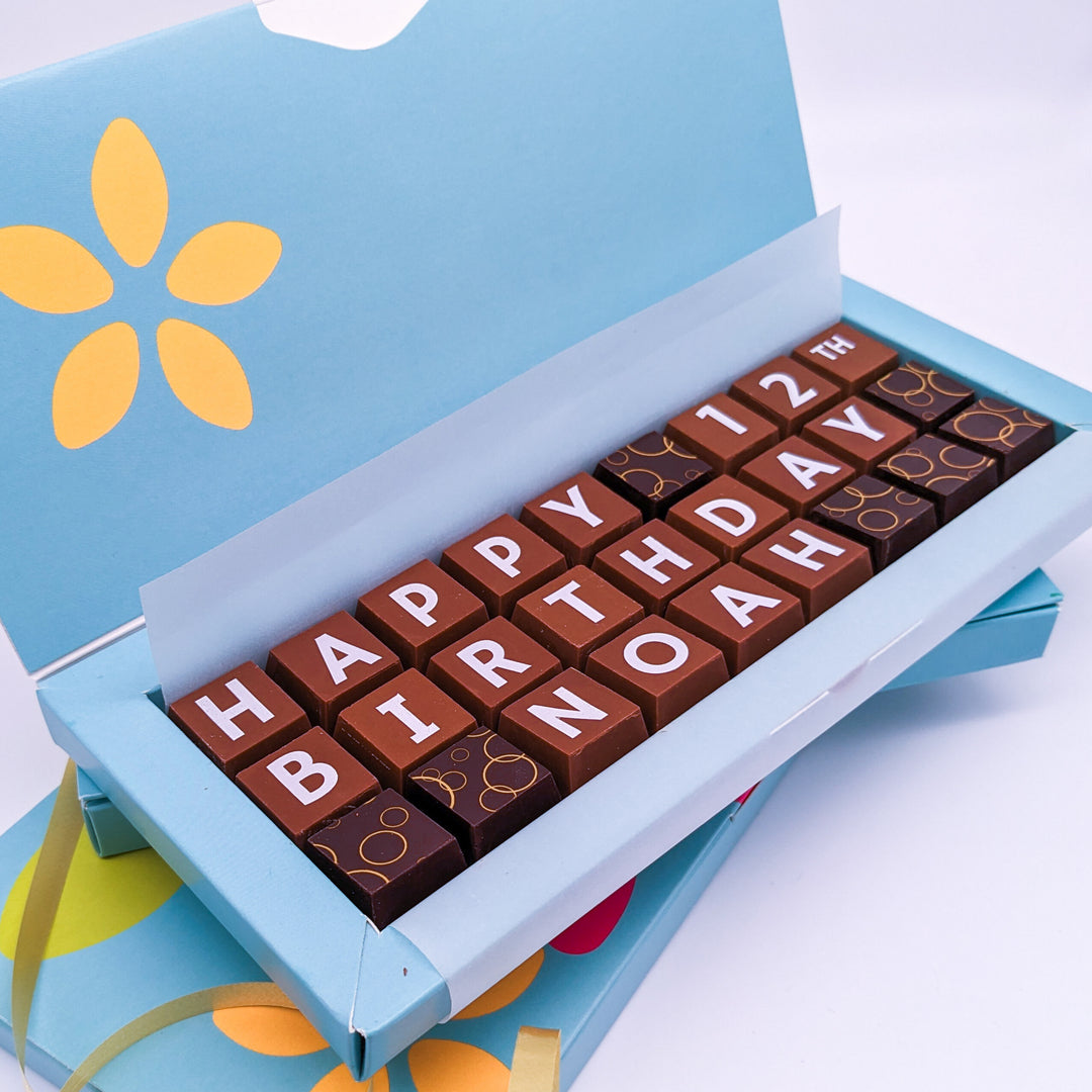 Personalised Birthday Chocolate Blocks for Kids