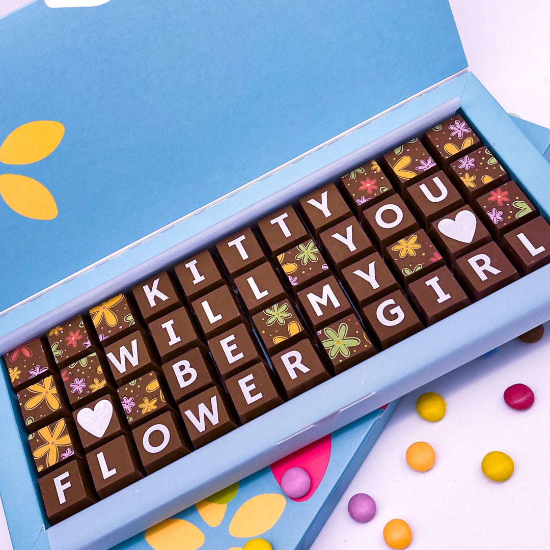 Personalised Flower Girl Chocolate Gift