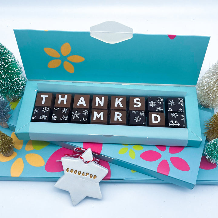 Personalised Christmas Thank You Chocolates
