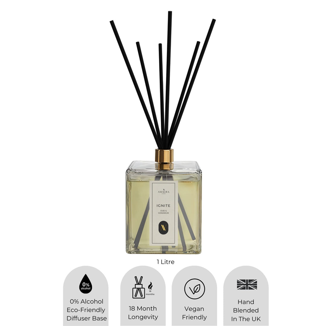 Ignite Luxury Oud & Geranium Reed Diffuser