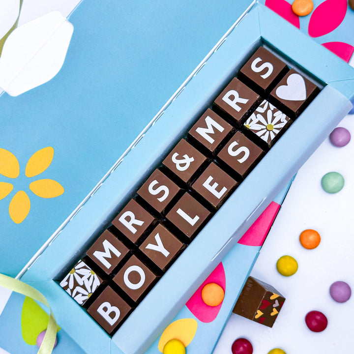 Personalised Mrs & Mrs Wedding Chocolate Box