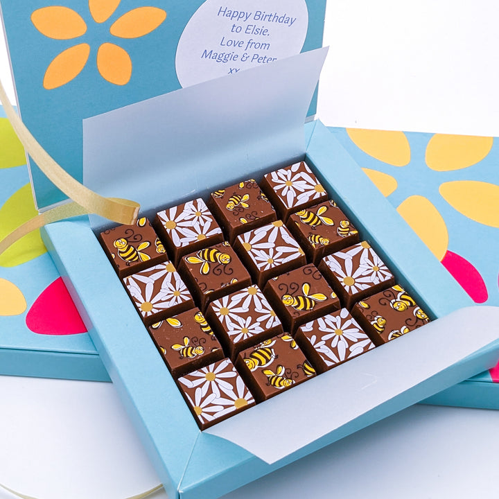 Personalised Daisy & Bee Chocolate Box