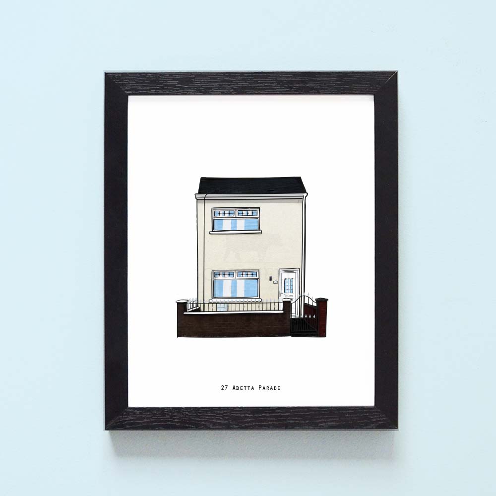 Personalised House Illustration Print