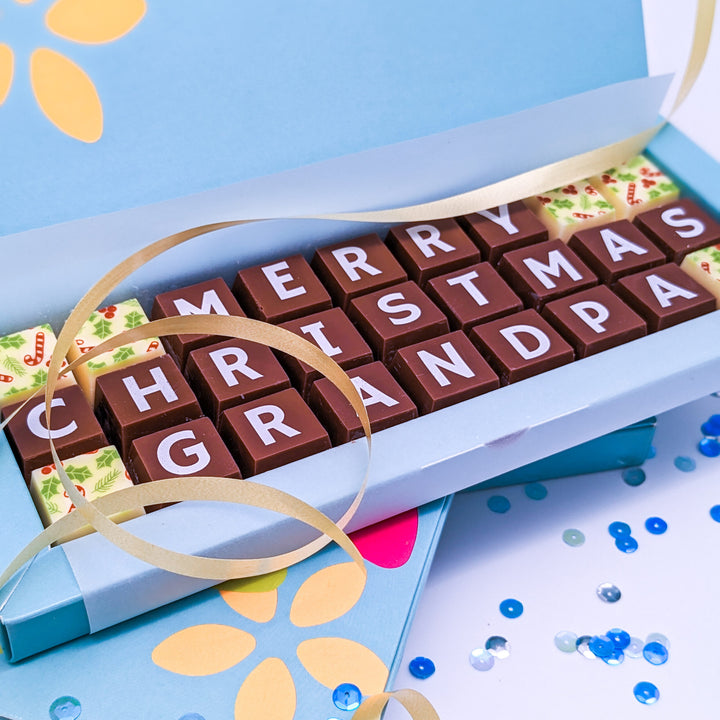 Personalised Christmas Chocolate for Grandad
