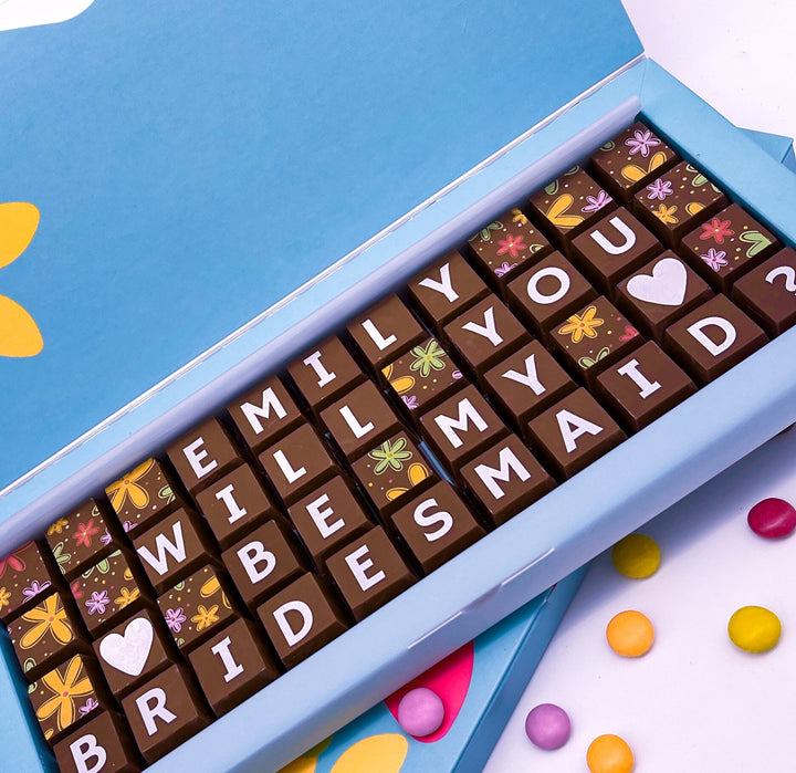 Personalised Bridesmaid Chocolate Proposal Gift