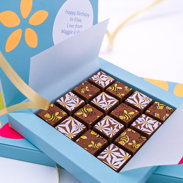Personalised Daisy & Bee Chocolate Box