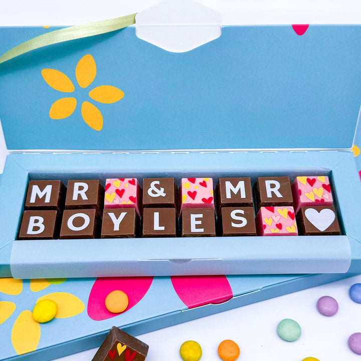 Personalised Mr & Mr Belgian Chocolate Gift