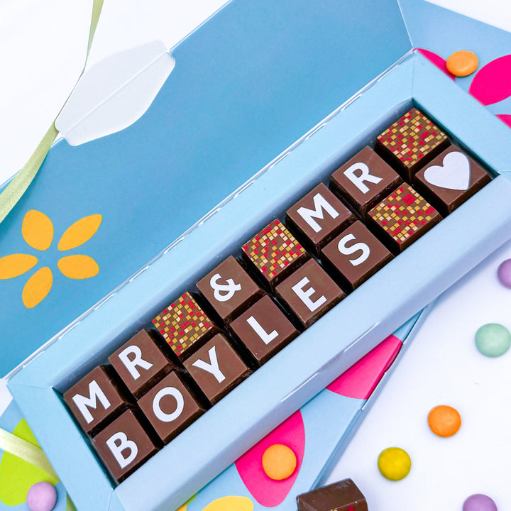 Personalised Mr & Mr Belgian Chocolate Gift