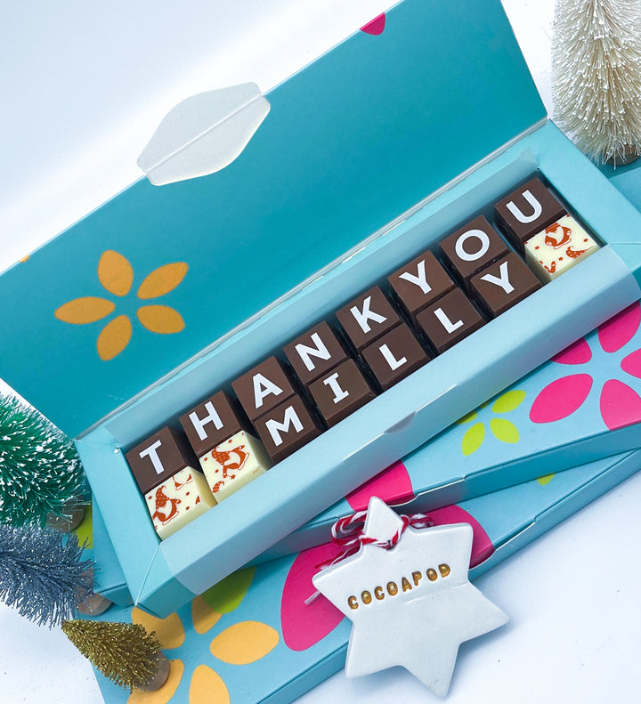 Personalised Christmas Thank You Chocolates