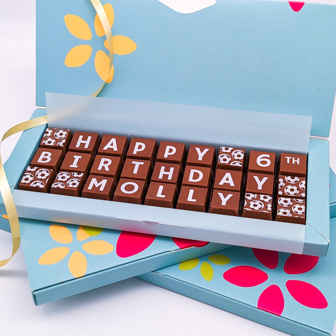 Personalised Birthday Chocolate Blocks for Kids