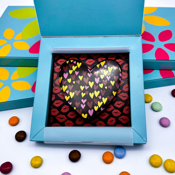 Personalised Dark Chocolate Heart Gift Box