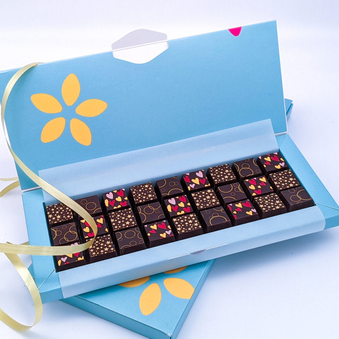 Handmade Decorated Dark Chocolate Gift Box