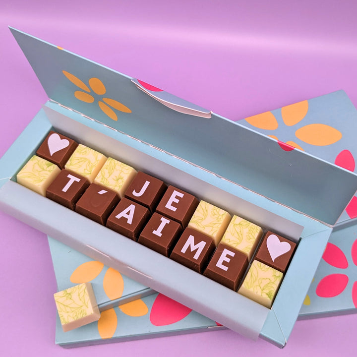 French 'Je T’aime' Custom Chocolate Gift