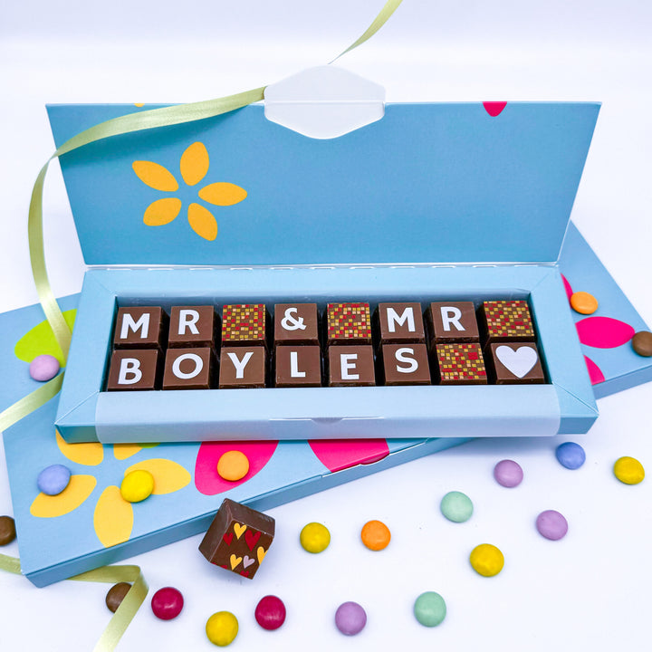 Personalised Mr & Mr Belgian Chocolate Gift