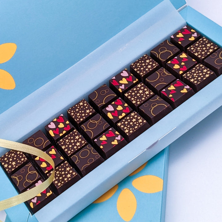 Handmade Decorated Dark Chocolate Gift Box