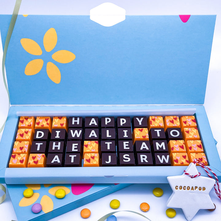 Diwali Chocolate Gift Box With Personalised Message