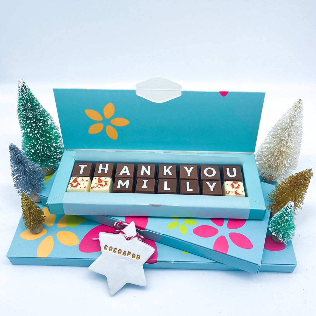 Personalised Christmas Thank You Chocolates