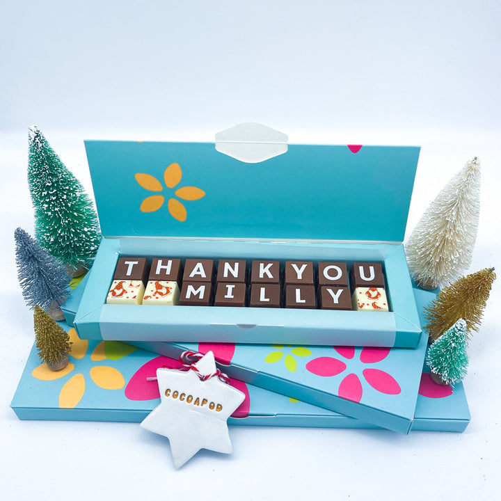Personalised Christmas Thank You Chocolates