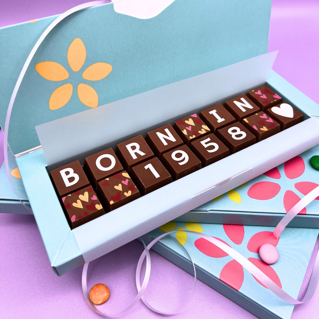 Personalised Year of Birth Birthday Chocolates