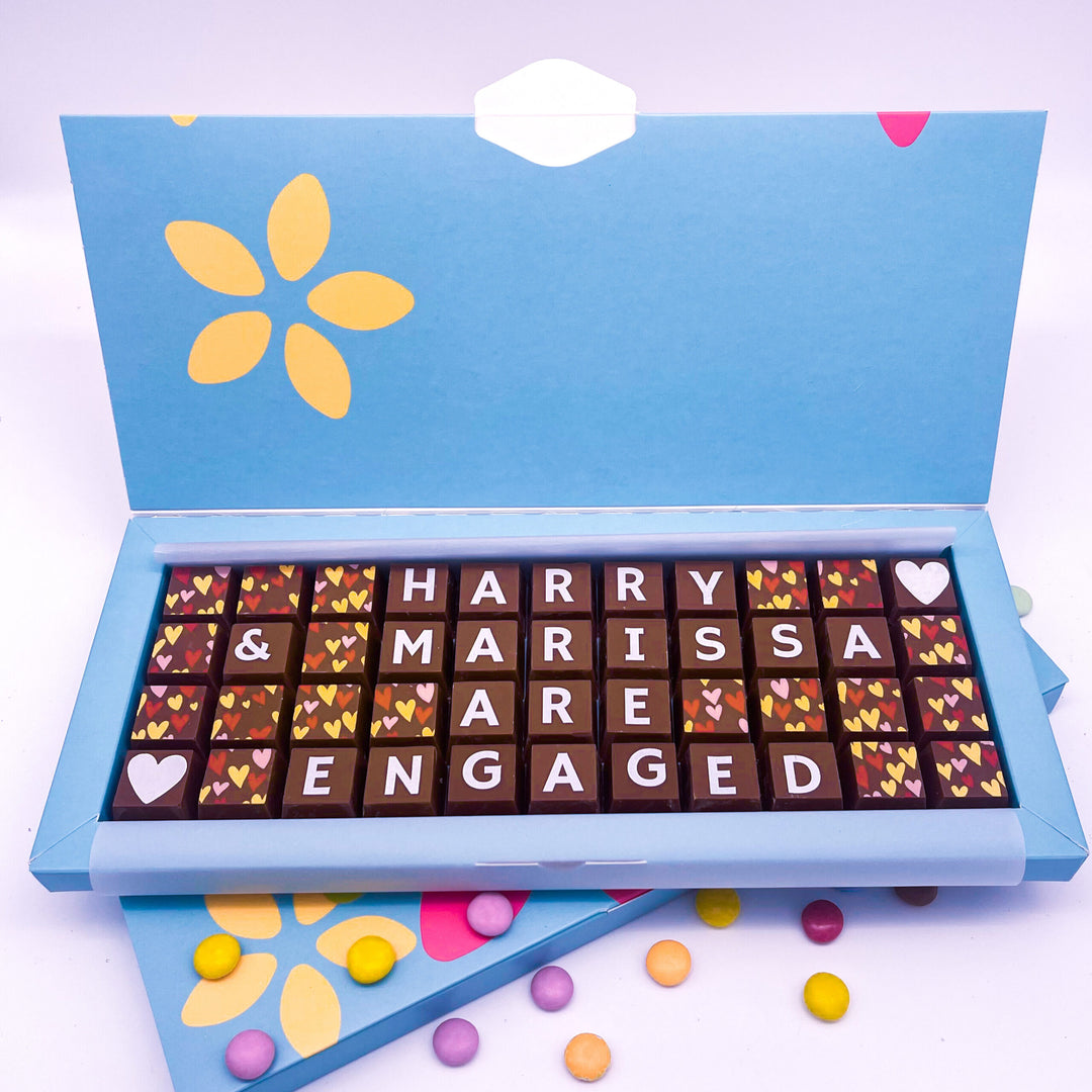 Personalised Engagement Chocolate Gift Box