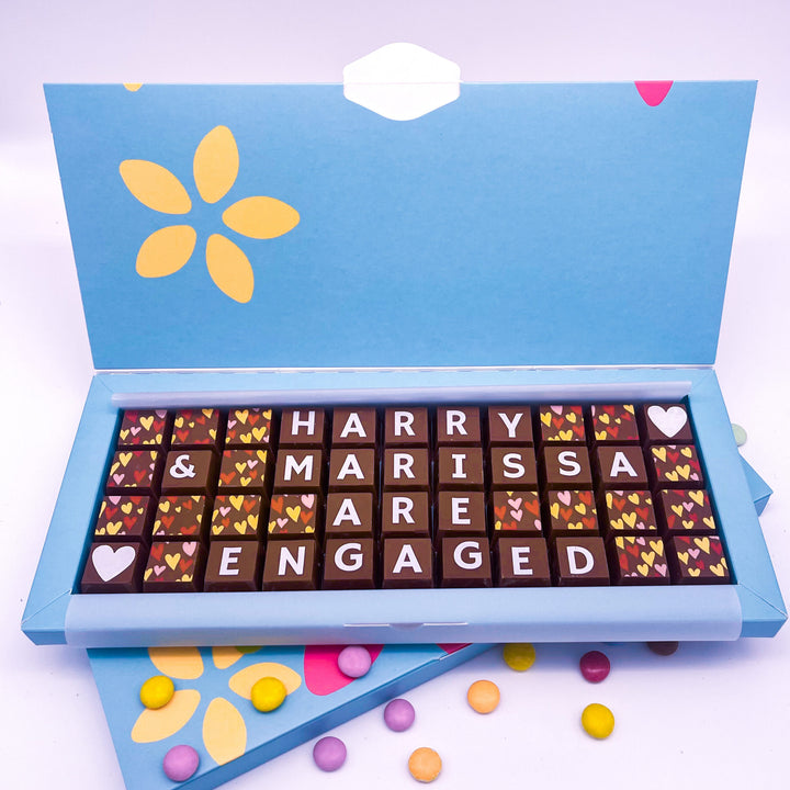 Personalised Engagement Chocolate Gift Box