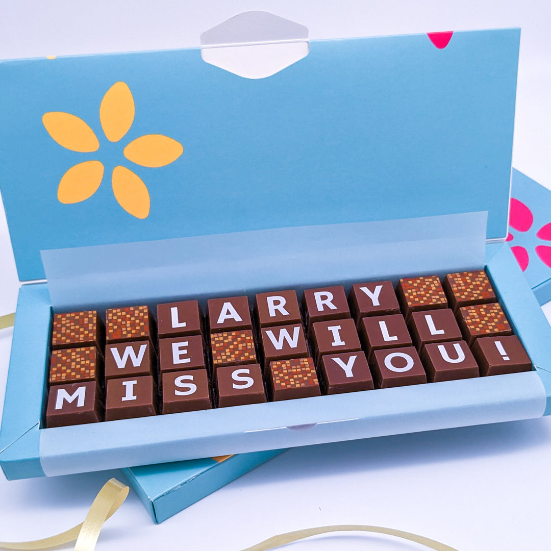 Personalised 'We Will Miss You' Chocolate Gift Box