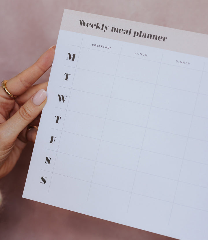 Weekly Meal Planner Notepad