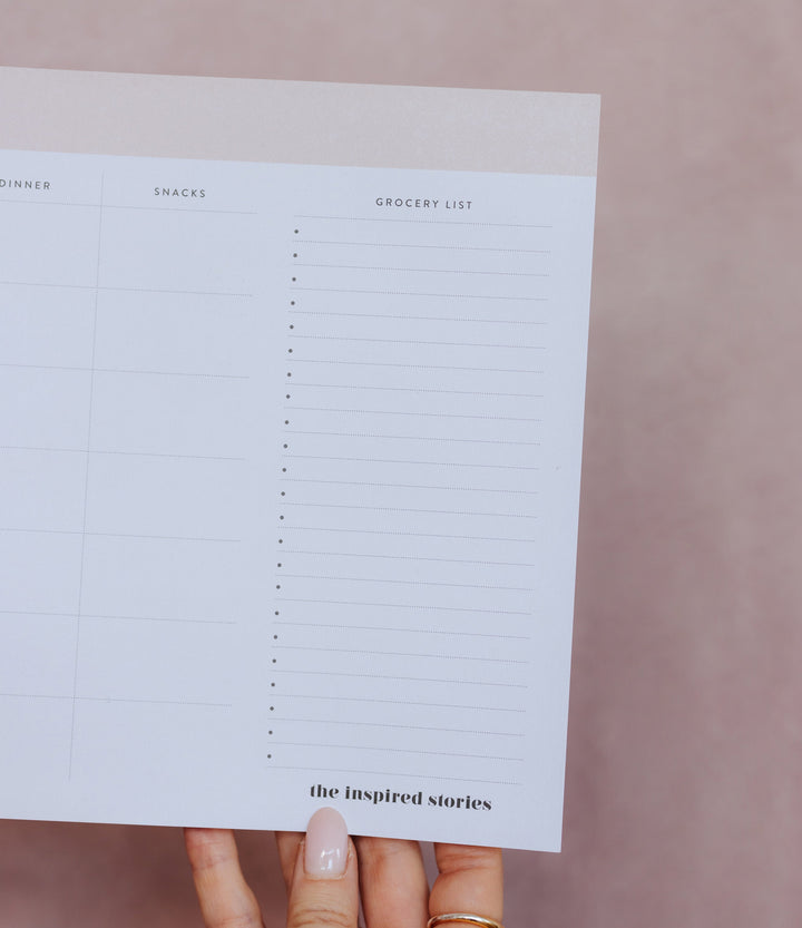 Weekly Meal Planner Notepad