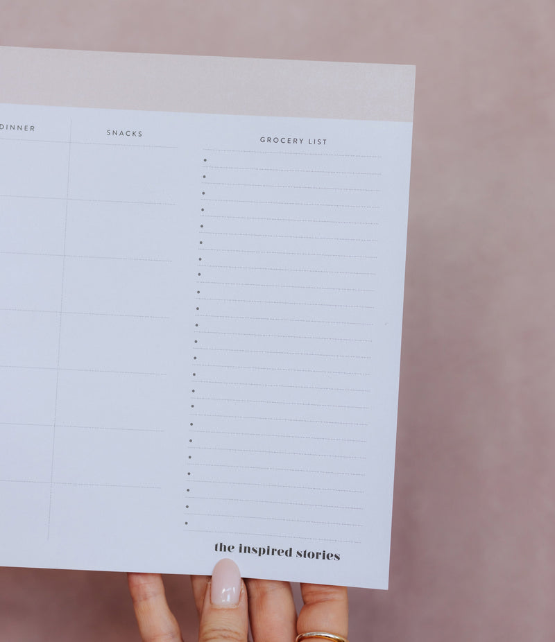 Weekly Meal Planner Notepad