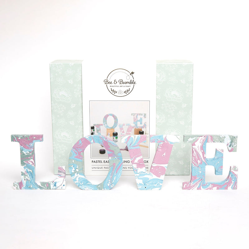 Bee & Bumble Easy Marbling Paint Kit - Pastel, Use On A Variety Of Mediums To Create Marbling Effect, Simply Apply A Few Drops To Water, Create A Pattern And Dip, Mix Colours For Exciting Effect