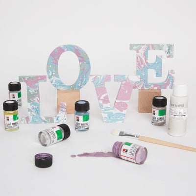 Bee & Bumble Easy Marbling Paint Kit - Pastel, Use On A Variety Of Mediums To Create Marbling Effect, Simply Apply A Few Drops To Water, Create A Pattern And Dip, Mix Colours For Exciting Effect
