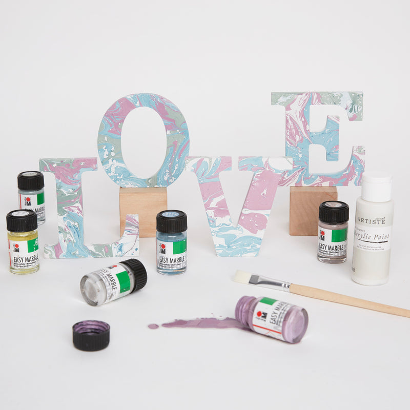 Bee & Bumble Easy Marbling Paint Kit - Pastel, Use On A Variety Of Mediums To Create Marbling Effect, Simply Apply A Few Drops To Water, Create A Pattern And Dip, Mix Colours For Exciting Effect