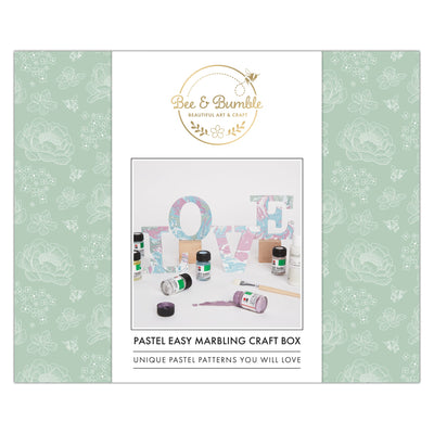 Bee & Bumble Easy Marbling Paint Kit - Pastel, Use On A Variety Of Mediums To Create Marbling Effect, Simply Apply A Few Drops To Water, Create A Pattern And Dip, Mix Colours For Exciting Effect